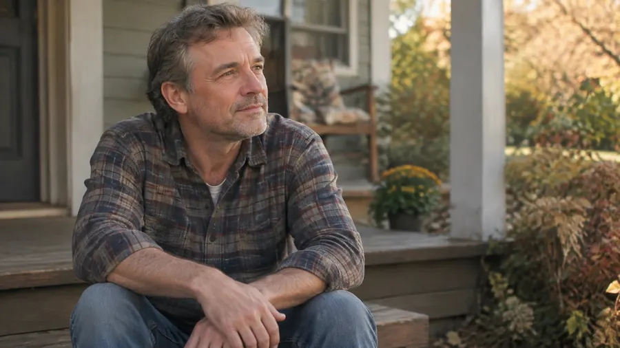 A man at home considering his treatment options